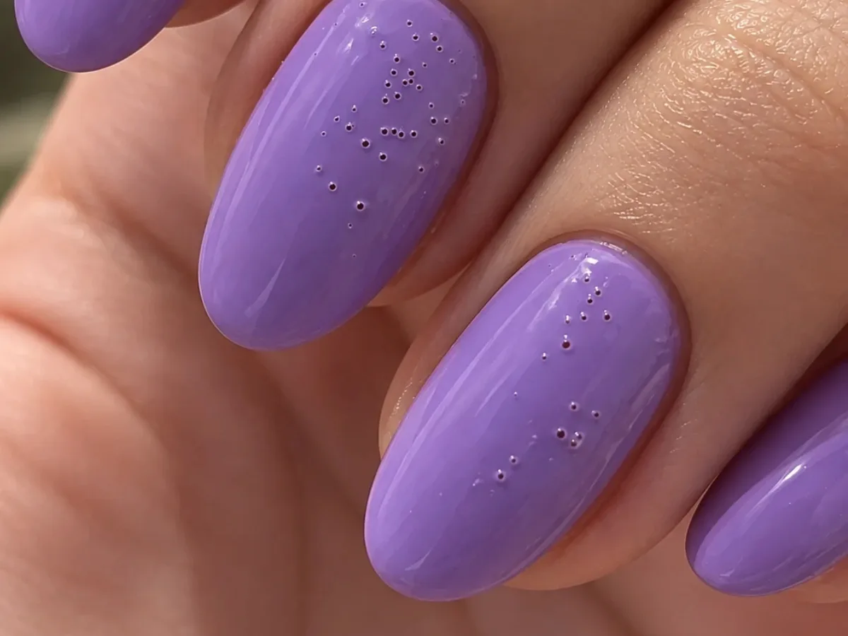 Close-up of a dull, low-shine nail polish finish compared to a glossy one