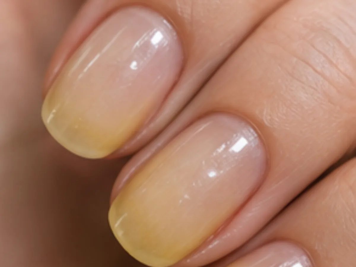 Close-up of a dull, low-shine nail polish finish compared to a glossy one
